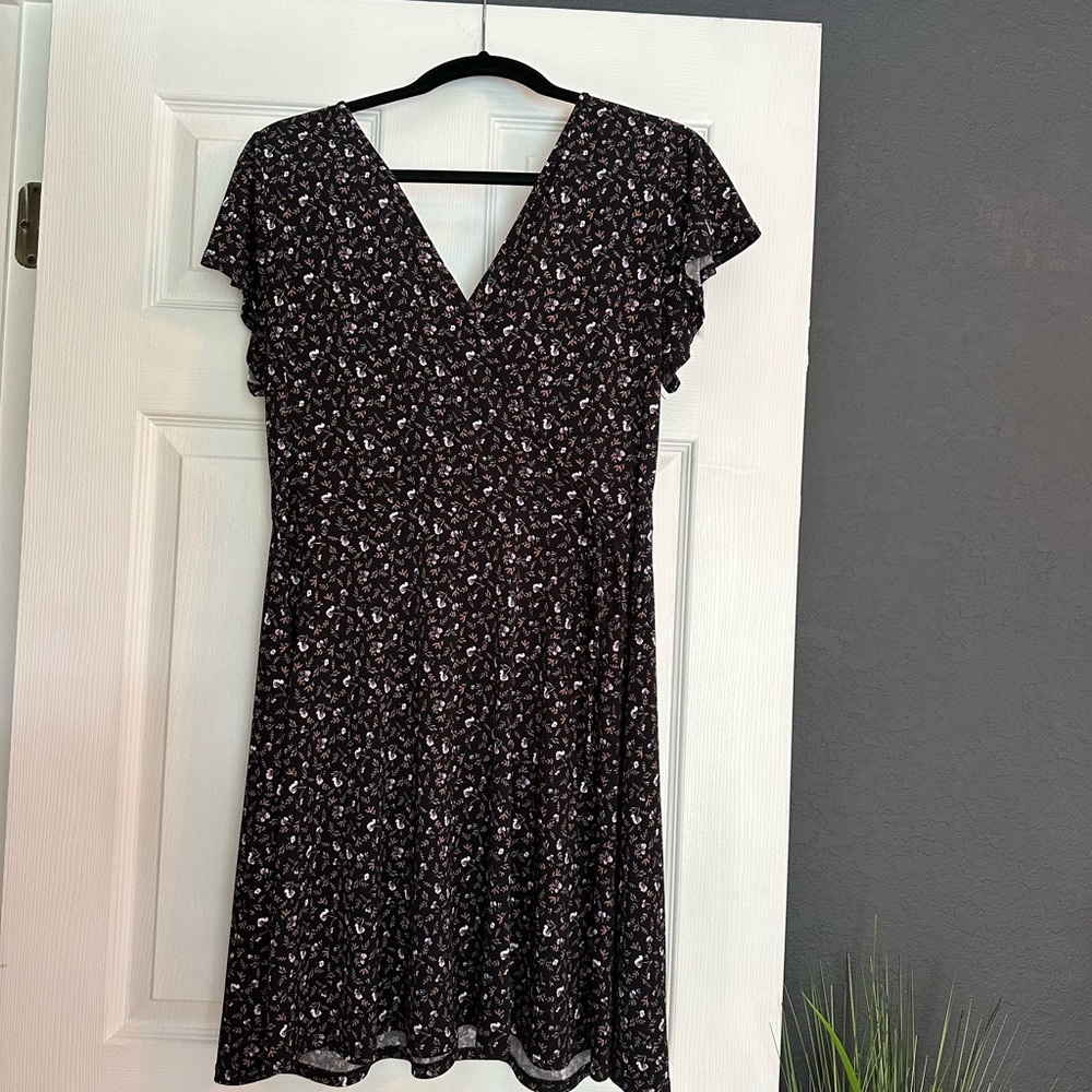 Kaileigh Black Floral Mini Dress